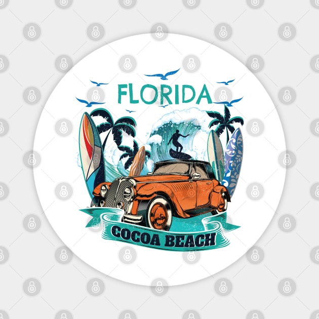 Fun Family Vacation Cocoa Florida Beach Tshirt Best gift Magnet by Meryarts